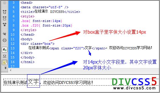 html style 字体大小