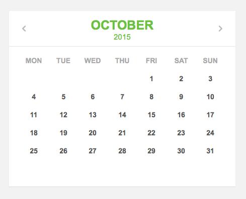 怎么用html来做日历表