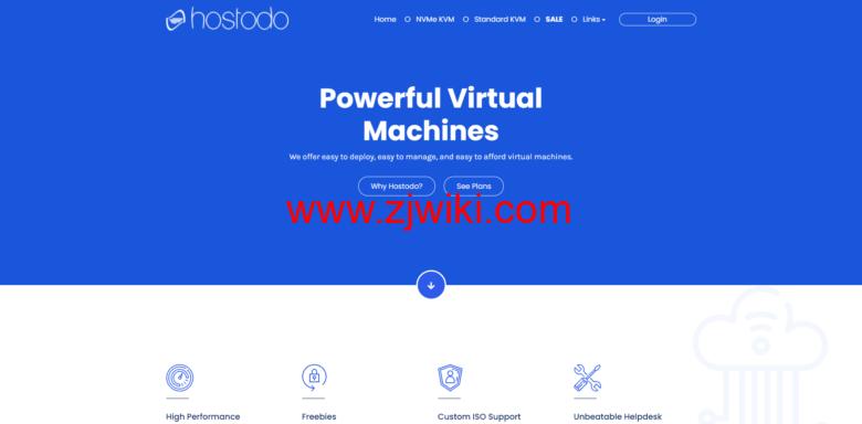 Hostodo十月促销：|年KVM-3GB|30G NVMe|5TB|三个机房