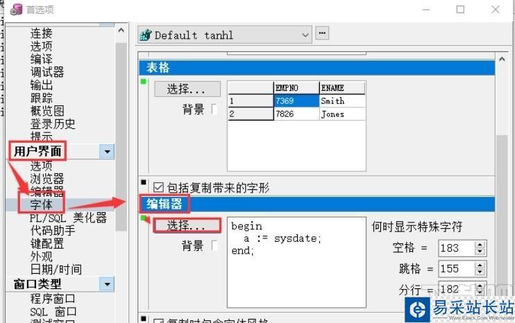 plsql怎么调节字体大小