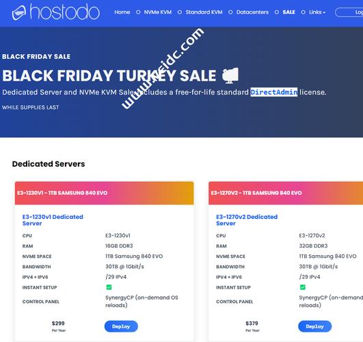 hostodo：美国VPS(拉斯维加斯、斯波坎、迈阿密机房)，/年，2核/2G内存/20GNVMe/5T流量