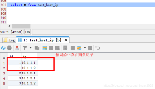 mysql多行数据怎么合并成一行