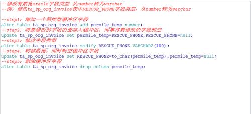 oracle修改表字段的方法是什么