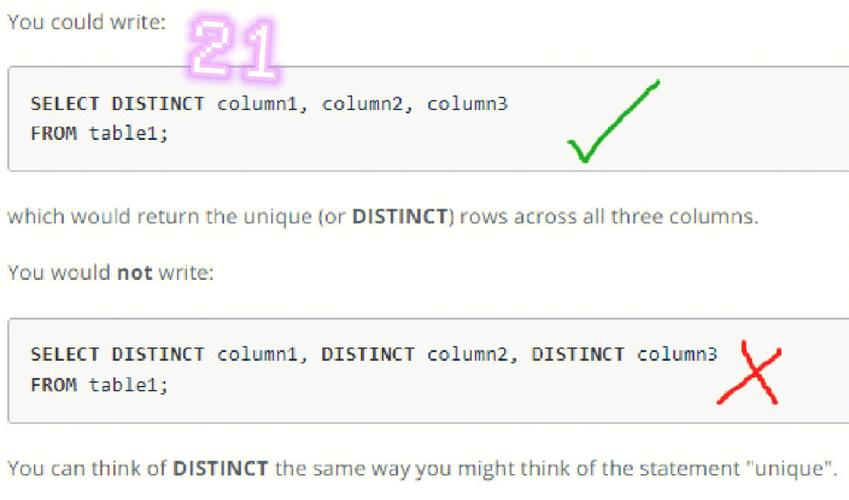 sql中的select distinct怎么使用