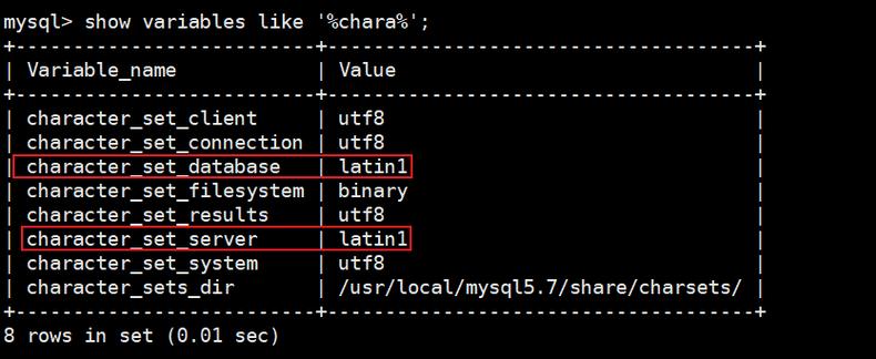 mysql如何查看数据库字符集