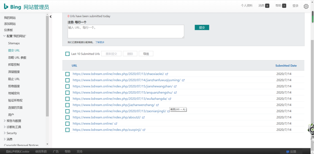 bing网站提交_SEO设置
