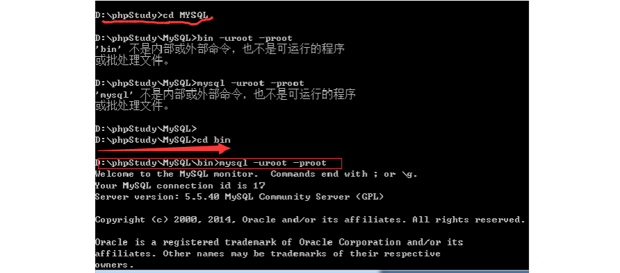 cmd链接php mysql数据库_PHP