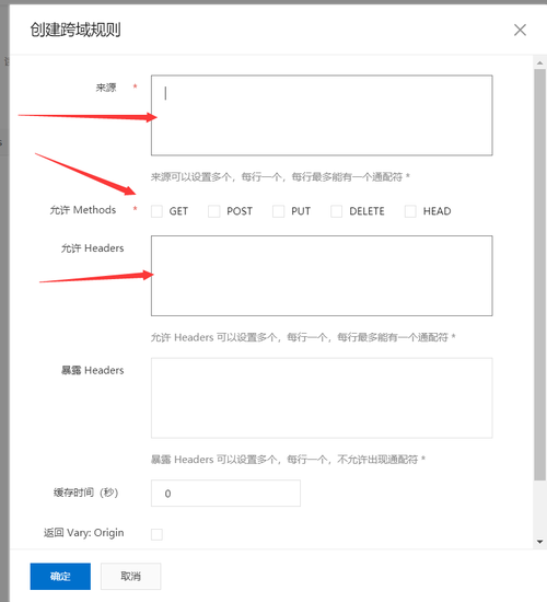 对象存储创建桶的附加头域_配置桶允许跨域请求