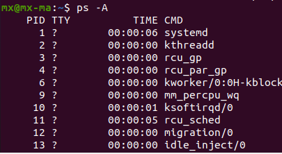 linux中ps命令_在Linux中调测程序