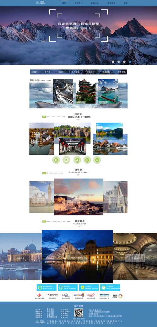 旅游公司网站模板_网站模板设置