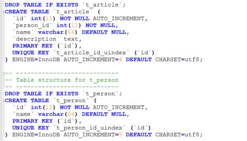 mysql 建库语句_查看建表语句