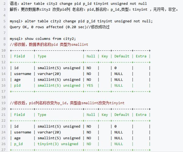 mysql修改表名_修改库名和修改表名