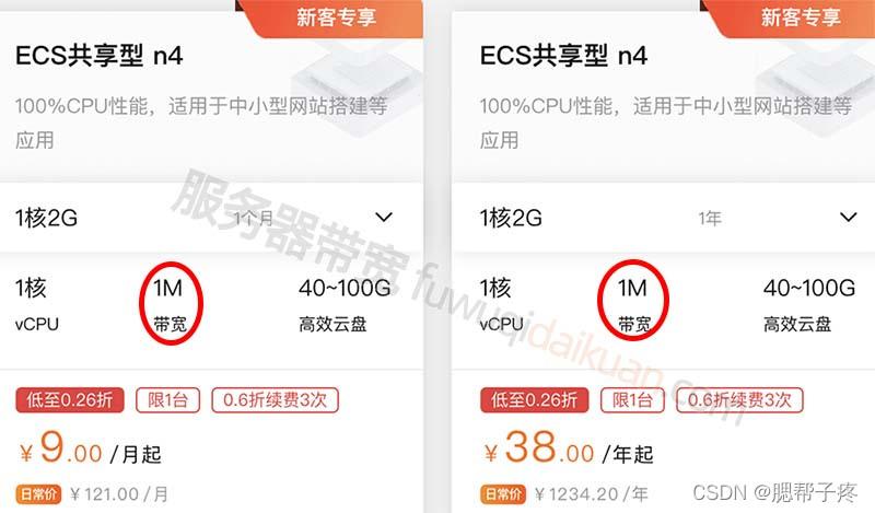 云服务器1m带宽表示什么意思